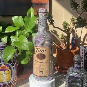 Home Made Tito’s Decanter with Rhinestones